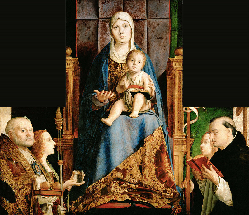 Madonna with the Saints Nicholas of Bari, Anastasia, Ursula and Dominic. Antonello da Messina
