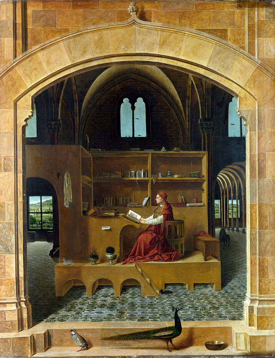 Святой Иероним за работой, 1456. Антонелло да Мессина