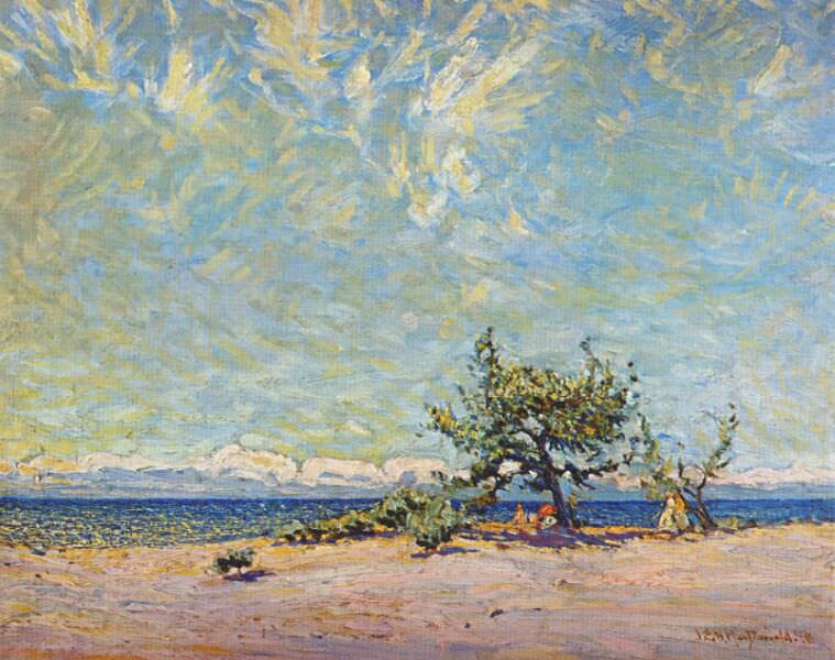 Песчаный пляж на озере Онтарио, 1918. Джеймс Эдуард Херви Макдональд