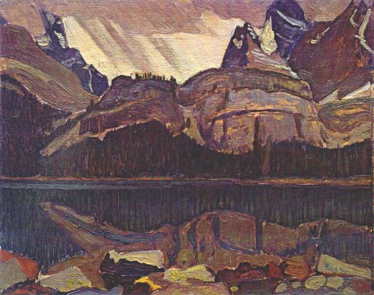 Озеро Охара в дождливую погоду, 1928. Джеймс Эдуард Херви Макдональд