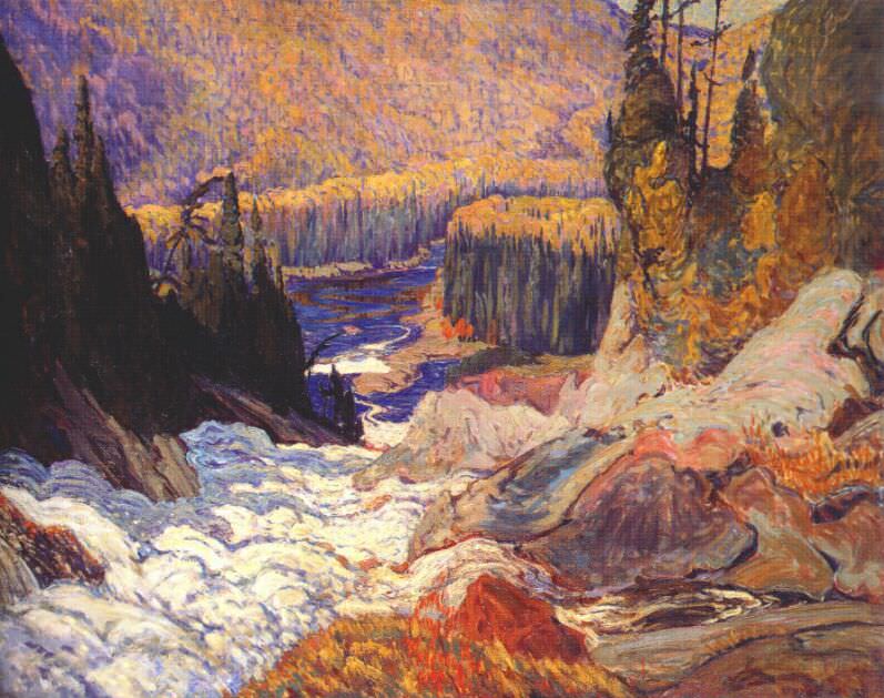 falls, montreal river 1920. James Edward Hervey Macdonald