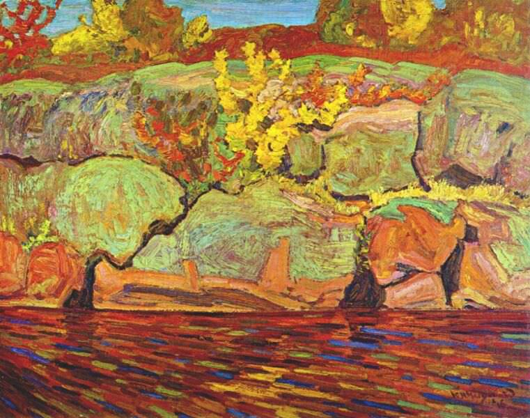 Осенние цвета (скала и клен), 1916. Джеймс Эдуард Херви Макдональд