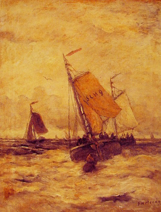 On a Stormy Sea. Hendrik Willem Mesdag