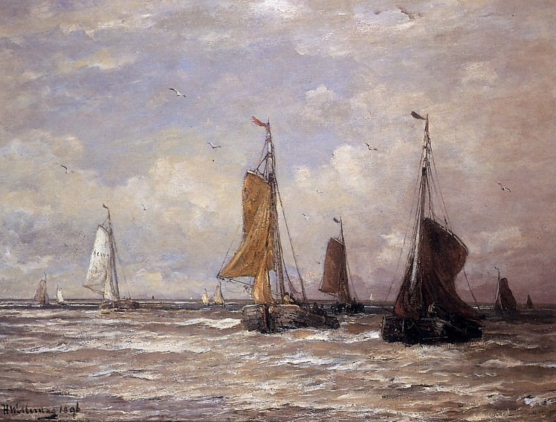 Sailing Boats. Hendrik Willem Mesdag