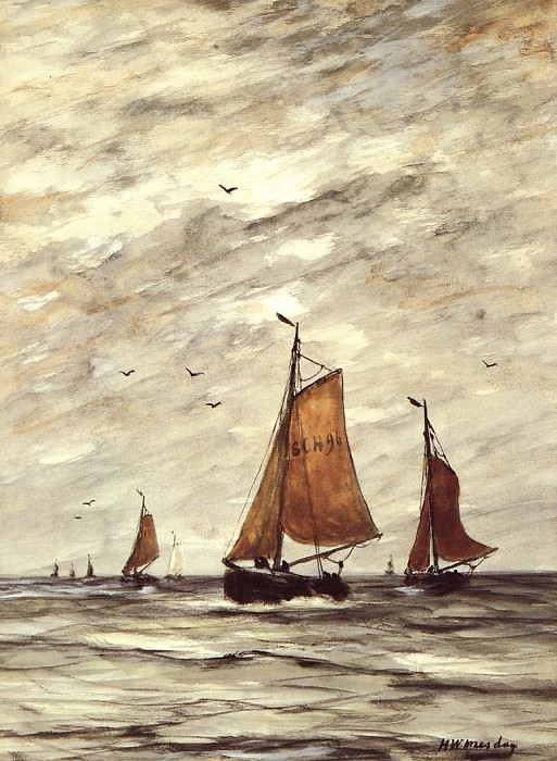 Ships at sea. Hendrik Willem Mesdag