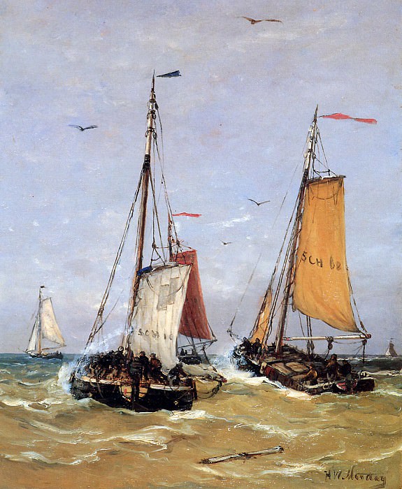 Leaving Of The Fleet. Hendrik Willem Mesdag