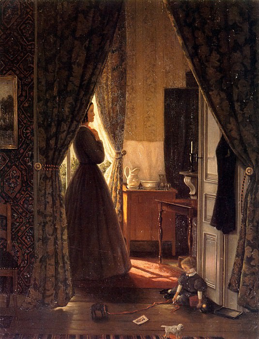 Woman In Interior. Hendrik Willem Mesdag
