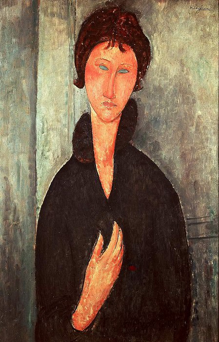 Modigliani Femme aux yeux bleus, Paris. Amedeo Modigliani
