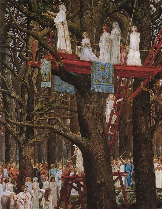 Druids Cutting the Mistletoe. Henri Paul Motte