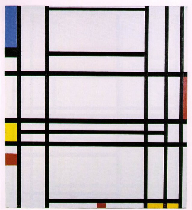 Composition No. 10, 1939-42, 80x73 cm,. Piet Mondrian