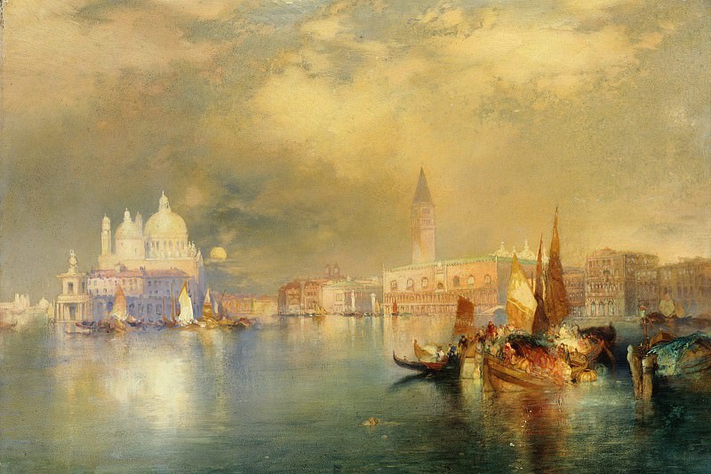 Moonlight in Venice. Thomas Moran