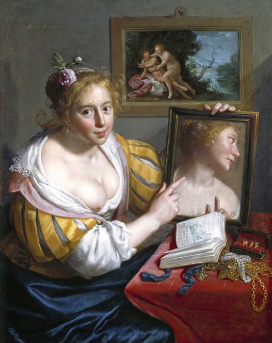 Girl with a Mirror, an Allegory of Profane Love. Paulus Moreelse