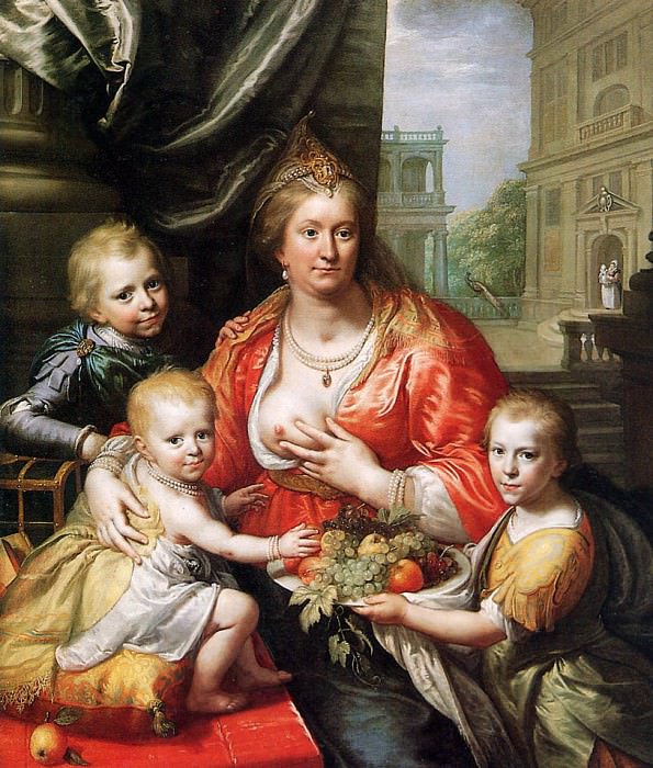Sophia Hedwig and children. Paulus Moreelse