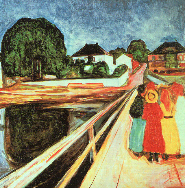 MUNCH FLICKOR PA EN BRO. Edvard Munch