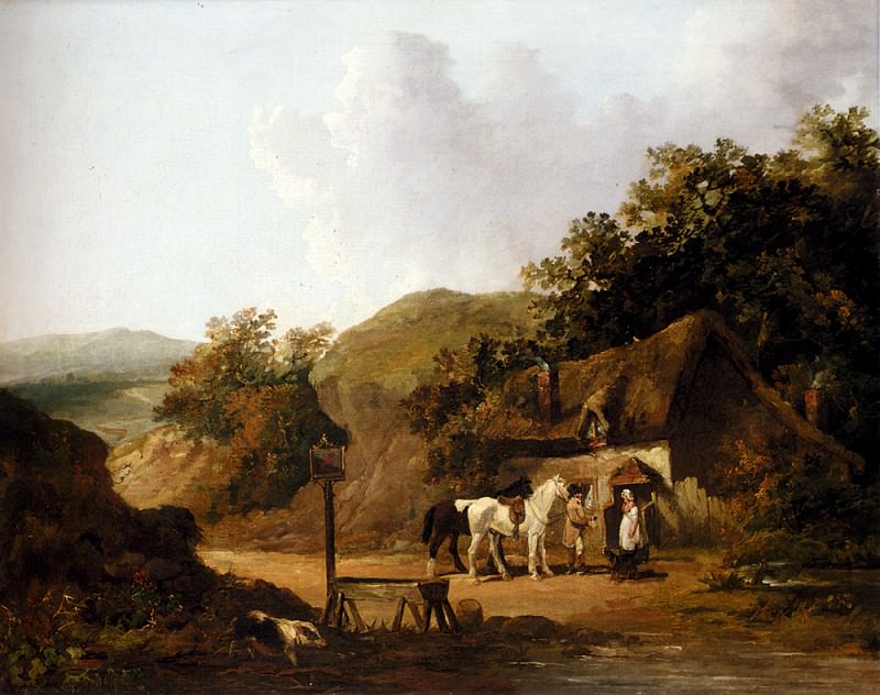 Taking Refreshments Outside A Village Inn. George Morland