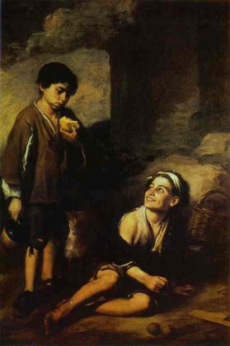 Two Peasant Boys. Bartolome Esteban Murillo