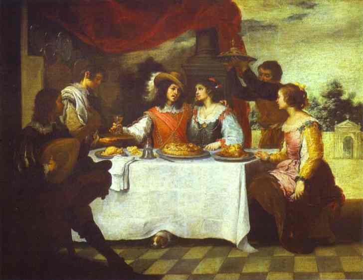 The Prodigal Son Feasting with Courtesans. Bartolome Esteban Murillo