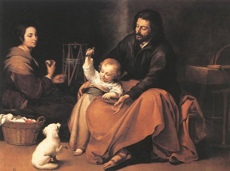 The Holy Family 1650. Bartolome Esteban Murillo