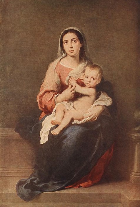 Madonna and Child c1670. Bartolome Esteban Murillo