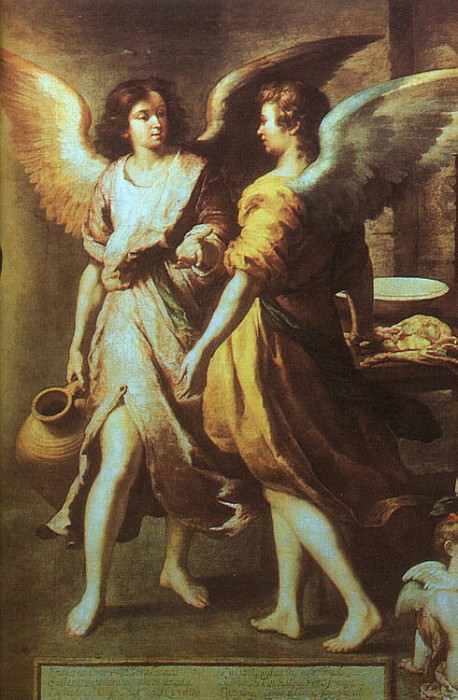 Кухня ангелов, фрагмент, 1646. Бартоломе Эстебан Мурильо