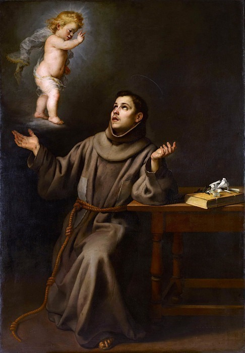 The Vision of St Anthony of Padua. Bartolome Esteban Murillo