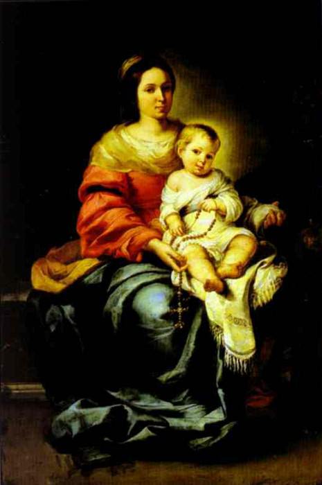 Madonna of the Rosary. Bartolome Esteban Murillo