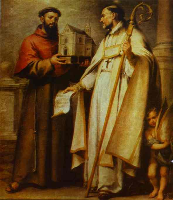 St. Leander and St. Bonaventura. Bartolome Esteban Murillo