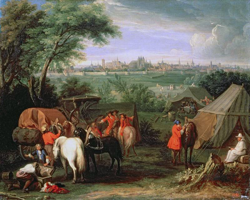 The Siege of Tournai by Louis XIV. Adam Frans Van der Meulen