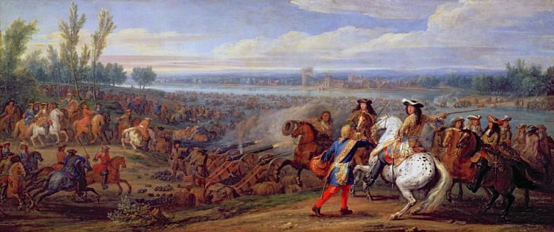 The Crossing of the Rhine 12th June 1672. Adam Frans Van der Meulen