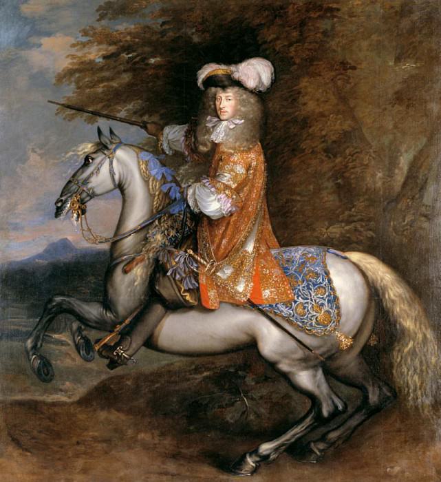 Lord William Cavendish, later 4th Earl and 1st Duke of Devonshire on horseback. Adam Frans Van der Meulen