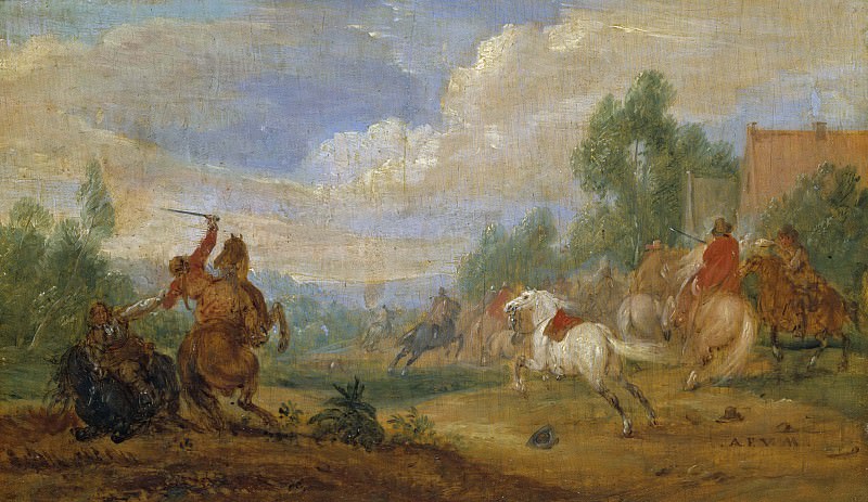 Cavalry Skirmish. Adam Frans Van der Meulen