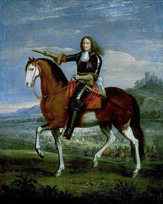Equestrian Portrait of Henri de la Tour d’Auvergne (1611-75) Marshal Turenne. Adam Frans Van der Meulen