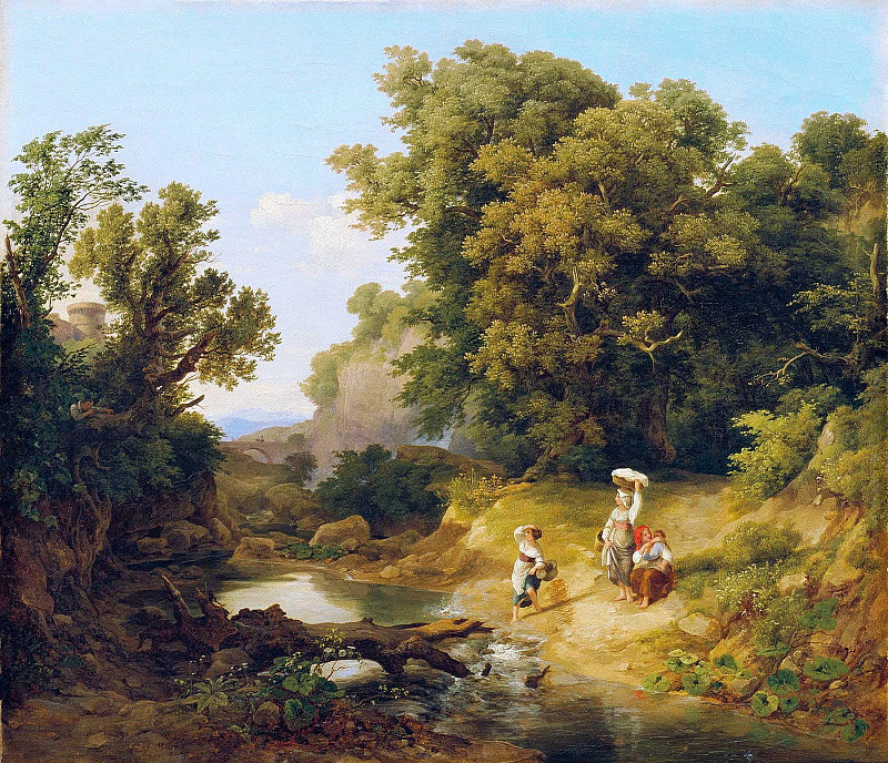 Ideal landscape (Italian landscape); Ideale Landschaft (Italienische Landschaft). Károly Markó