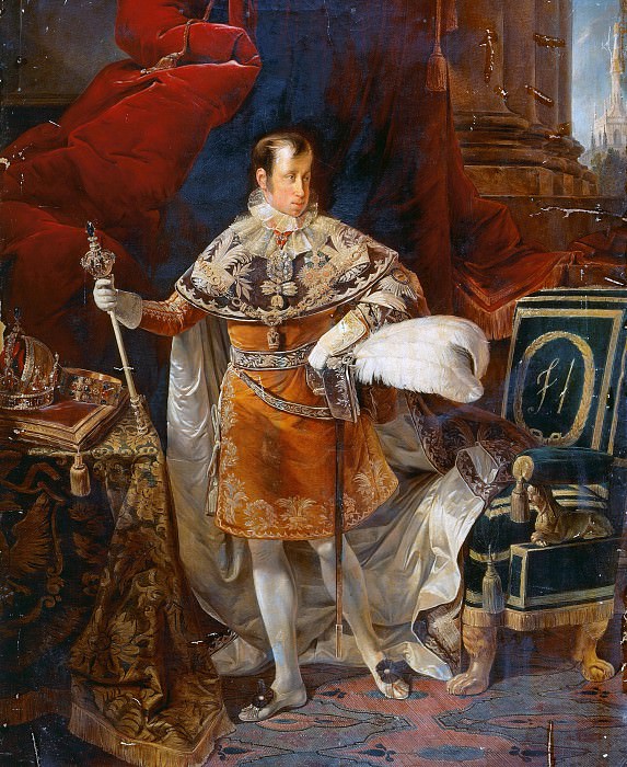 Portrait of Ferdinand I of Austria (1793-1875), Emperor of Austria and King of Hungary. Giuseppe Molteni