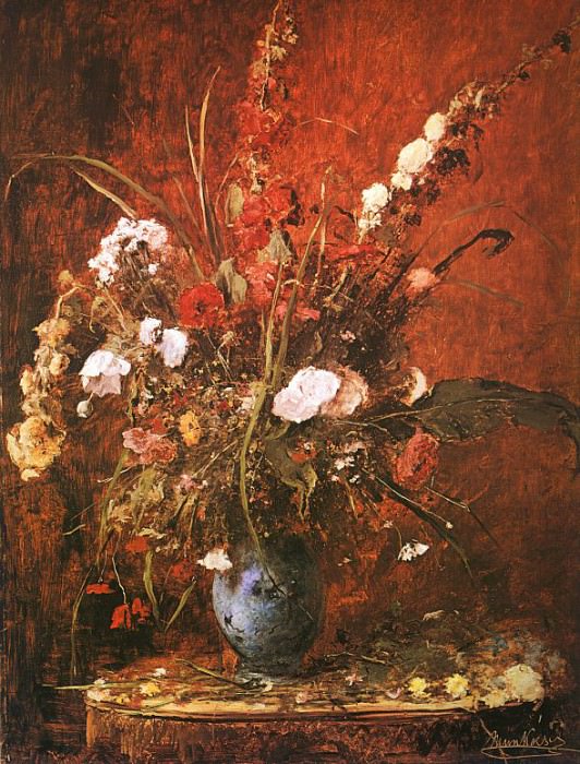Натюрморт с цветами, 1881. Михай Мункачи