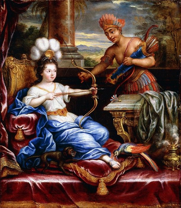 An Allegory of America Paying Homage to Europe. Pierre Mignard