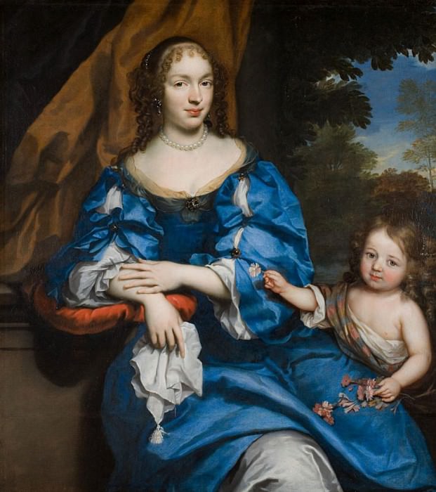 Portrait of a Lady with her Child. Pierre Mignard