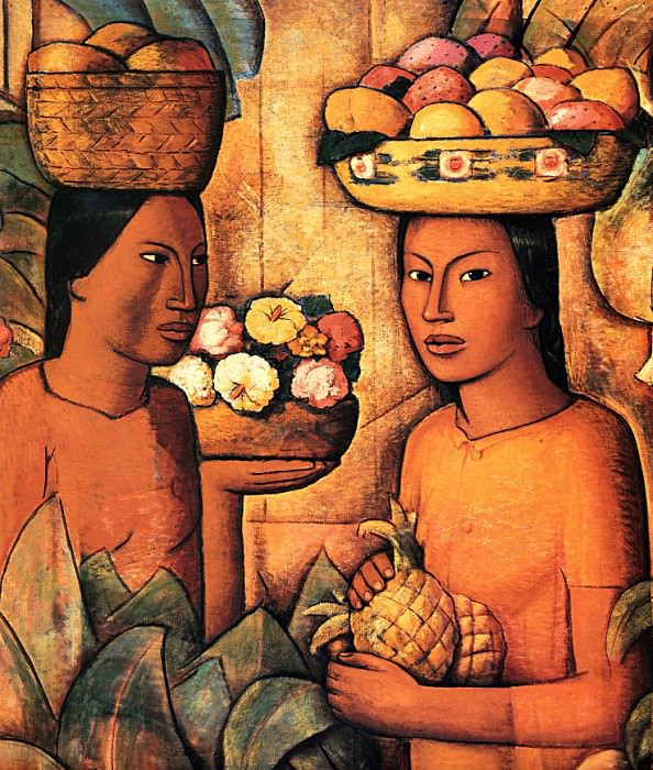 Женщины с фруктами. Альфредо Рамос Мартинес