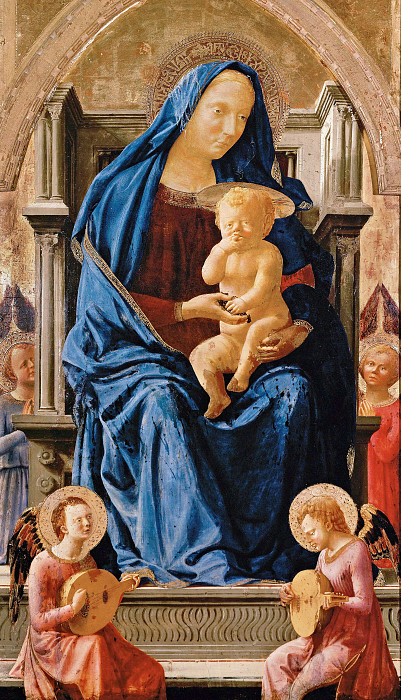Мадонна с младенцем (Мадонна с ангелами). Томмазо ди сер Джованни ди Гвиди Мазаччо
