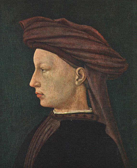 Портрет молодой женщины, 1425. Томмазо ди сер Джованни ди Гвиди Мазаччо
