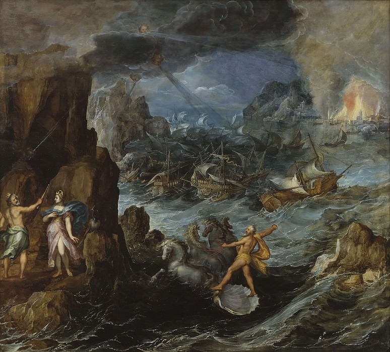 Shipwreck of the Greek Fleet on the Voyage Home from Troy. Joos De Momper