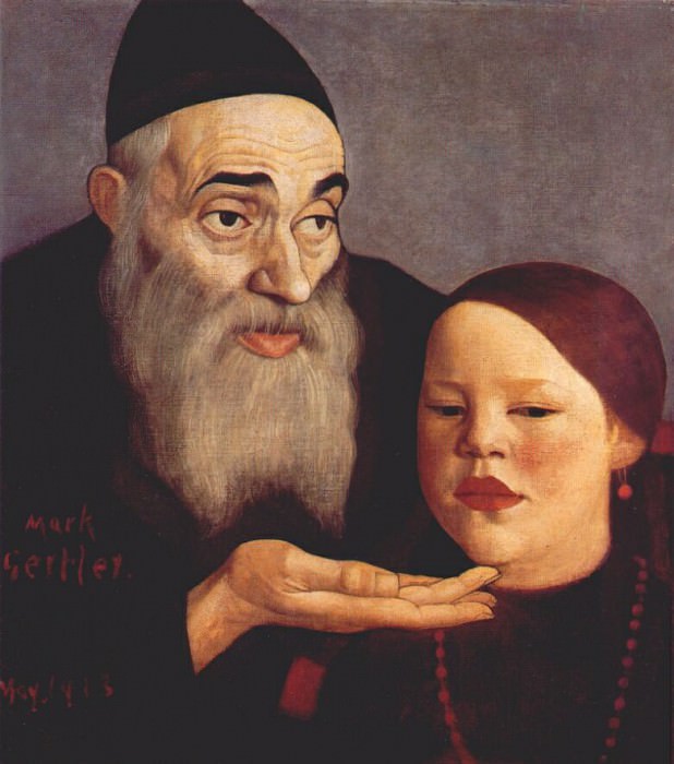 the rabbi and his grandchild 1913. Mark Gertler