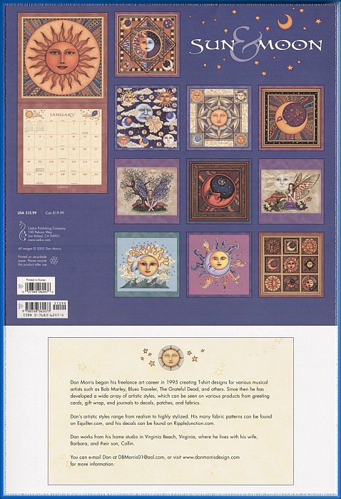 The Celestial Art of Dan Morris 2004 Calendar Rear We@ISC. Dan Morris