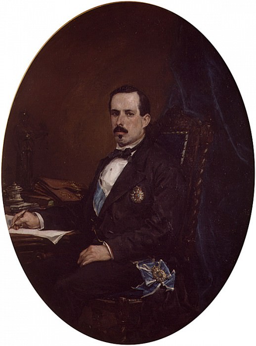 Retrato del Ministro de Fomento Manuel Ruiz Zorrilla. Francisco Domingo Marques