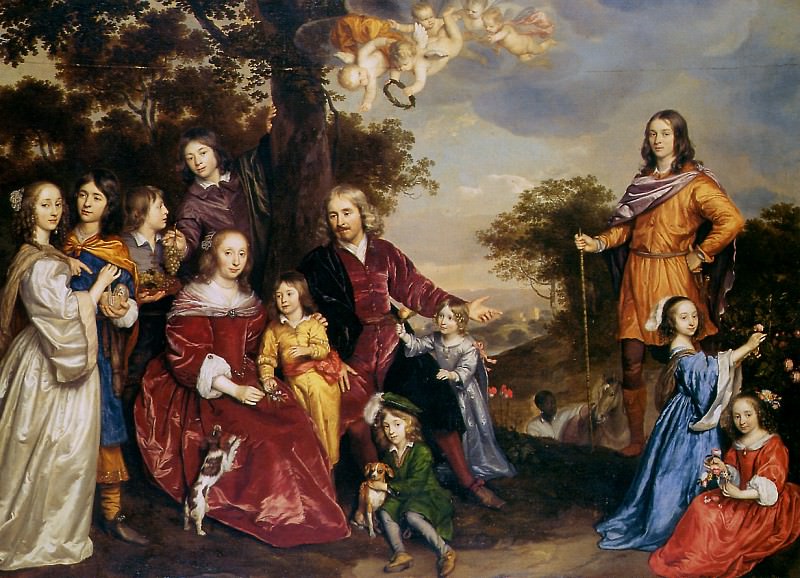 Mr. van de Kerckhoven and his family. Jan (Mytens) Mijtens