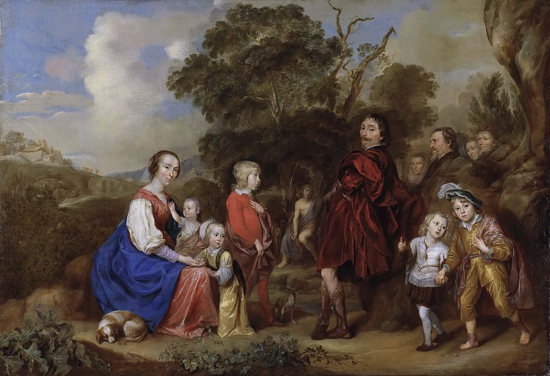Family Portrait with St. John the Baptist. Jan (Mytens) Mijtens