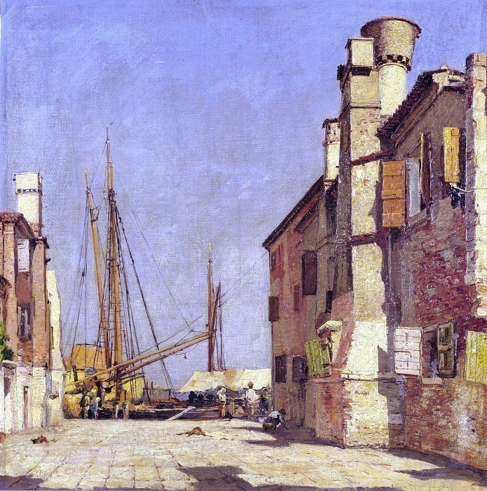 View of Chioggia with boats