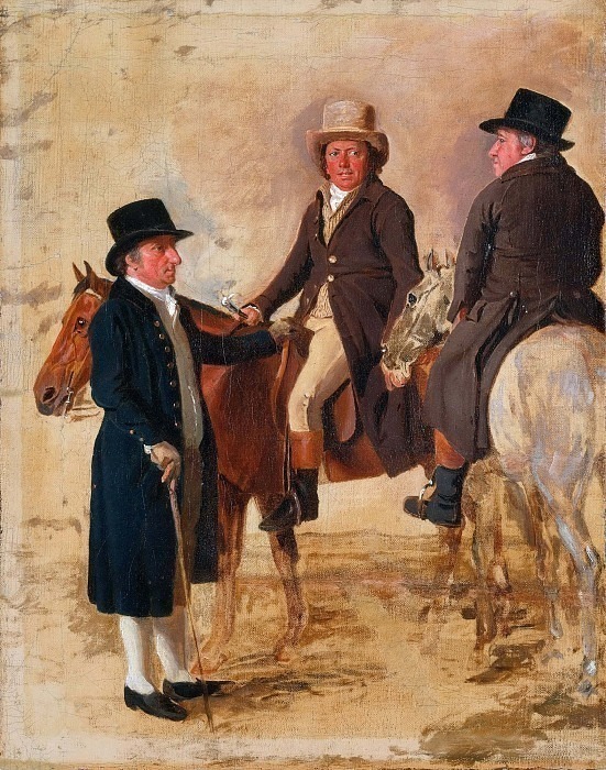 John Hilton, Judge of the Course at Newmarket; John Fuller, Clerk of the Course; and John Stevens. Benjamin Marshall