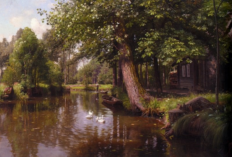 Flodbred (On the River) 1914. Peder Mork Monsted