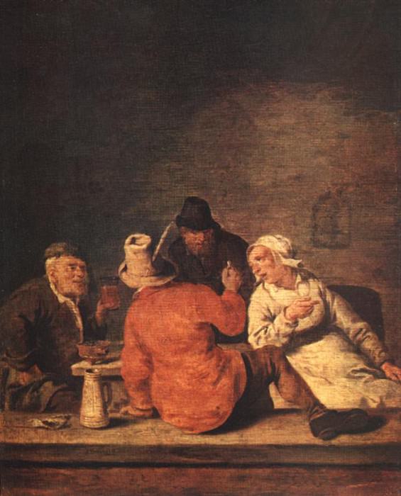 Peasants In The Tavern. Jan Miense Molenaer